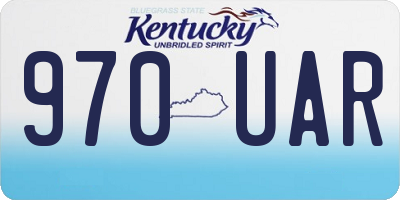 KY license plate 970UAR