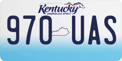 KY license plate 970UAS
