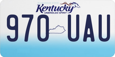 KY license plate 970UAU