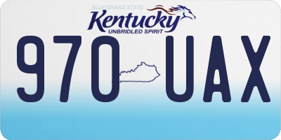KY license plate 970UAX