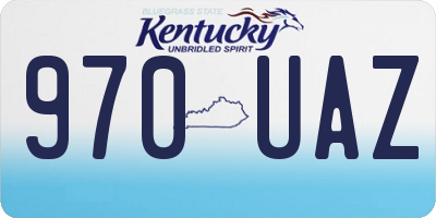 KY license plate 970UAZ