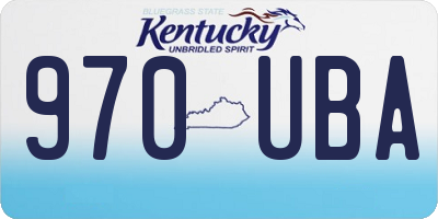 KY license plate 970UBA