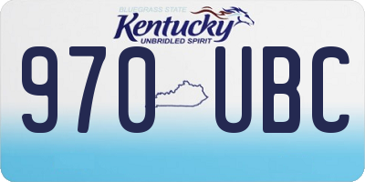 KY license plate 970UBC