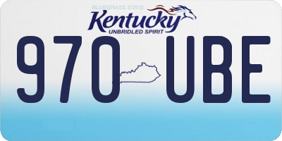 KY license plate 970UBE