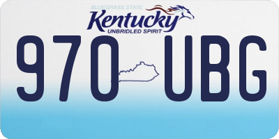 KY license plate 970UBG