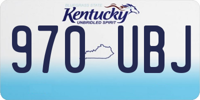 KY license plate 970UBJ