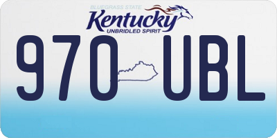KY license plate 970UBL