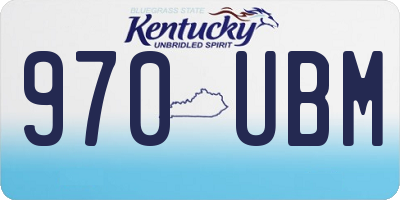 KY license plate 970UBM