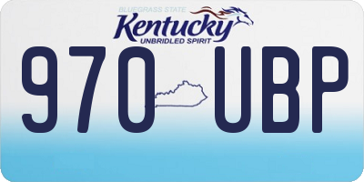 KY license plate 970UBP
