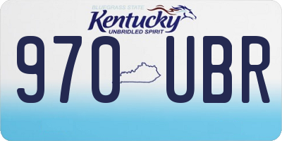 KY license plate 970UBR