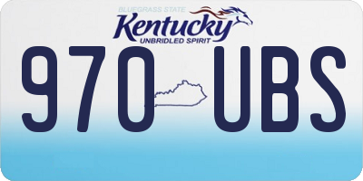 KY license plate 970UBS