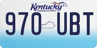 KY license plate 970UBT