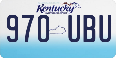 KY license plate 970UBU