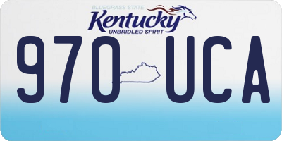 KY license plate 970UCA
