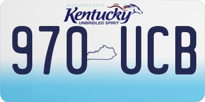 KY license plate 970UCB