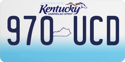 KY license plate 970UCD
