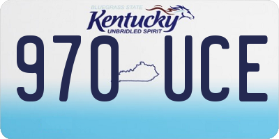 KY license plate 970UCE