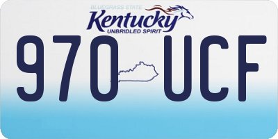 KY license plate 970UCF