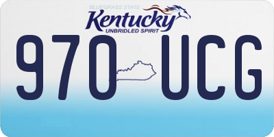 KY license plate 970UCG