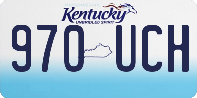 KY license plate 970UCH