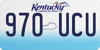 KY license plate 970UCU