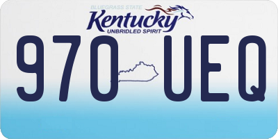 KY license plate 970UEQ