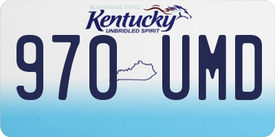 KY license plate 970UMD