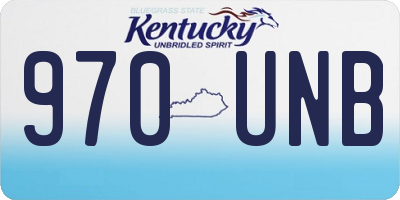 KY license plate 970UNB