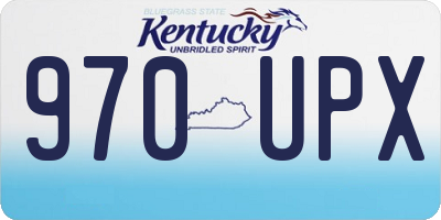 KY license plate 970UPX