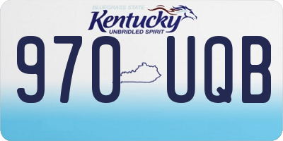 KY license plate 970UQB