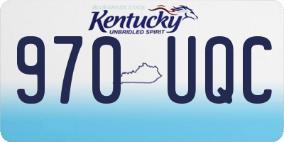 KY license plate 970UQC
