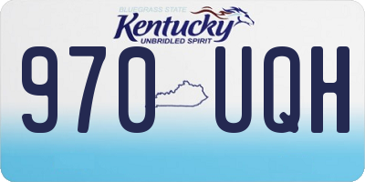 KY license plate 970UQH