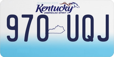 KY license plate 970UQJ