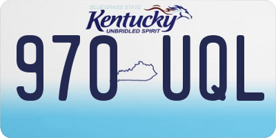 KY license plate 970UQL