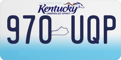 KY license plate 970UQP