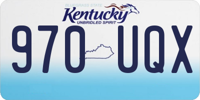 KY license plate 970UQX