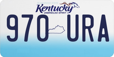 KY license plate 970URA