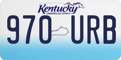 KY license plate 970URB