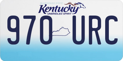 KY license plate 970URC