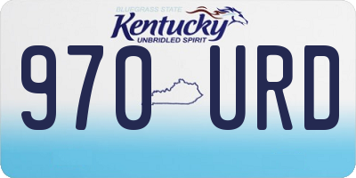 KY license plate 970URD
