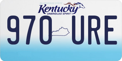 KY license plate 970URE