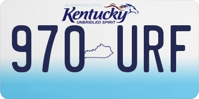 KY license plate 970URF
