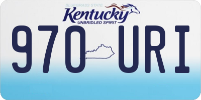 KY license plate 970URI