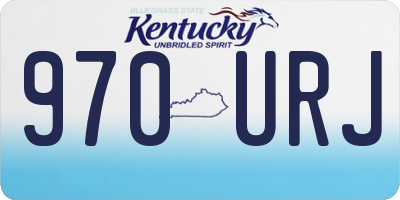 KY license plate 970URJ