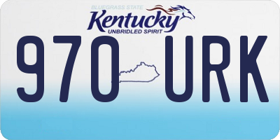 KY license plate 970URK
