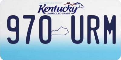 KY license plate 970URM