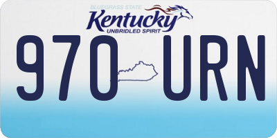 KY license plate 970URN