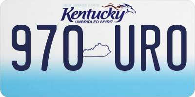 KY license plate 970URO