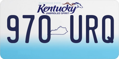 KY license plate 970URQ