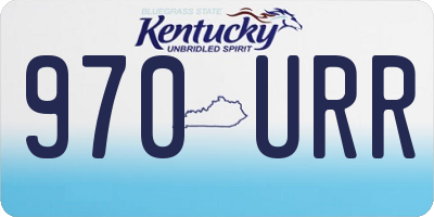 KY license plate 970URR